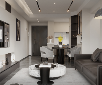 Modern A Living Room-ID:648159036