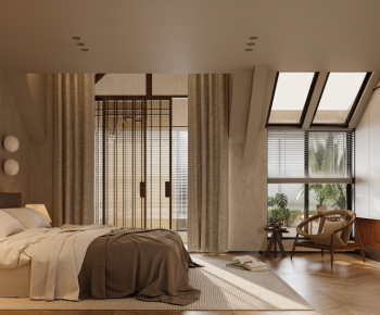 Wabi-sabi Style Bedroom-ID:483959913