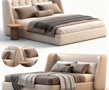 Modern Double Bed-ID:125566017