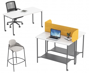 Modern Office Desk And Chair-ID:613364936