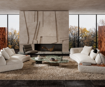 Modern A Living Room-ID:923511983