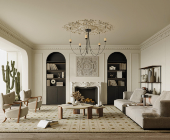French Style A Living Room-ID:103869448