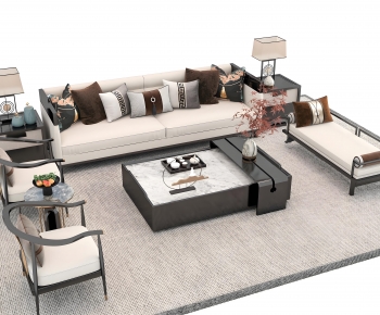 New Chinese Style Sofa Combination-ID:888150936