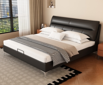 Modern Double Bed-ID:348893886