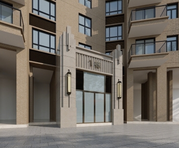 Modern Facade Element-ID:386461977