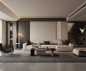 Modern A Living Room-ID:409319415