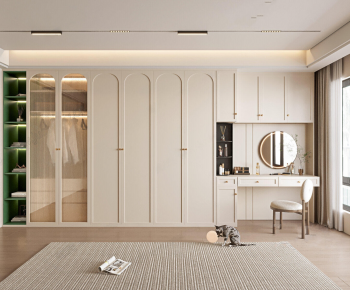 Modern Clothes Storage Area-ID:223814963