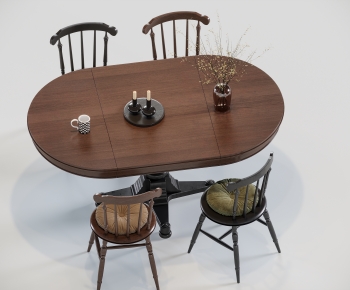French Style Dining Table And Chairs-ID:833403112