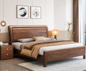New Chinese Style Double Bed-ID:210607056