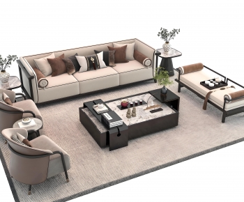 New Chinese Style Sofa Combination-ID:402600851