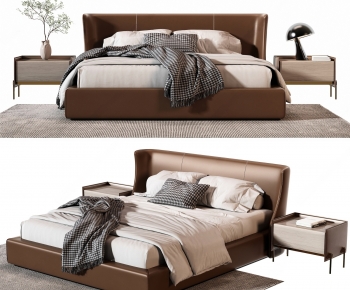 Modern Double Bed-ID:913510089