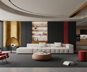 Modern A Living Room-ID:454960119