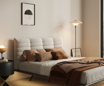 Modern Double Bed-ID:805526024