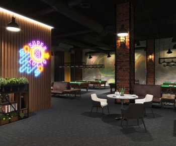 Industrial Style Billiard Room-ID:785620936