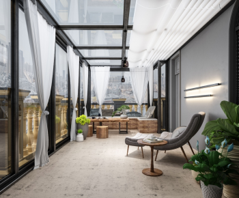 Modern Glass Sun Room-ID:624469049