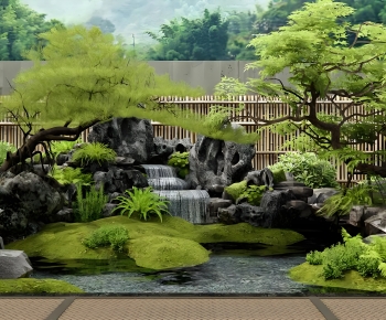 Japanese Style Rockery Waterscape-ID:114182959