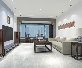 New Chinese Style A Living Room-ID:202758073