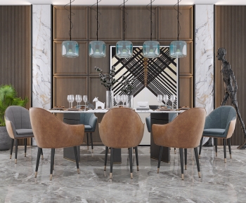 Modern Dining Table And Chairs-ID:605786091