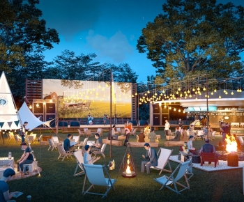 Modern Park Landscape-ID:180968053