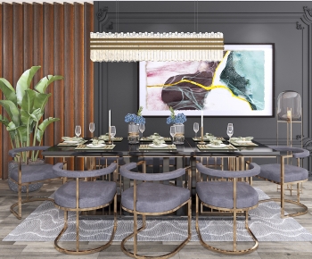 Modern Dining Table And Chairs-ID:641107081