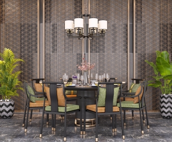 New Chinese Style Dining Table And Chairs-ID:330616956