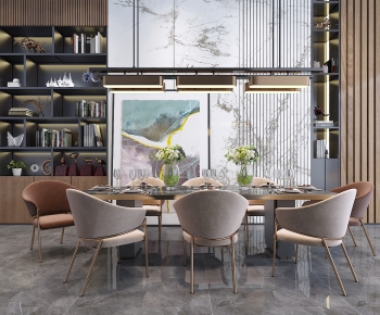 Modern Dining Table And Chairs-ID:810004956