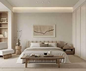 Wabi-sabi Style Bedroom-ID:697928917