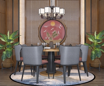 New Chinese Style Dining Table And Chairs-ID:270596987