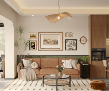 Wabi-sabi Style A Living Room-ID:557456022