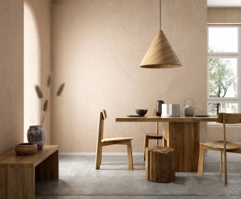 Wabi-sabi Style Dining Room-ID:679152974