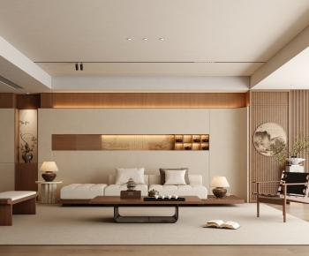 New Chinese Style A Living Room-ID:479523908