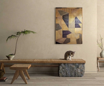 Wabi-sabi Style Bench-ID:654252054