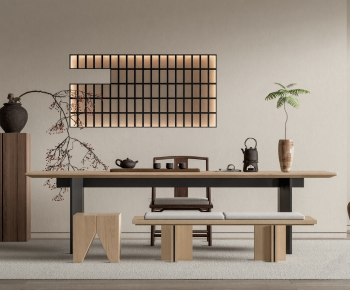 New Chinese Style Tea Tables And Chairs-ID:547850155