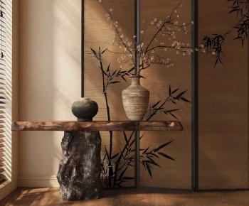 Wabi-sabi Style Console-ID:954133996