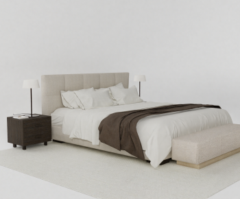 Modern Double Bed-ID:734239107