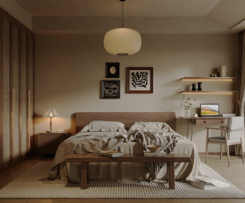 Wabi-sabi Style Bedroom-ID:885989902
