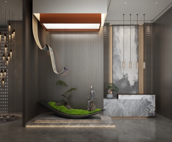 New Chinese Style Plant Landscaping-ID:858368951