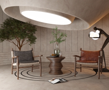 Wabi-sabi Style Lounge Chair-ID:141270248