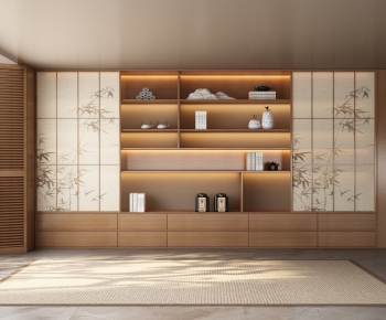 New Chinese Style TV Wall-ID:301104074