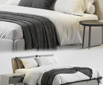 Modern Double Bed-ID:605041032