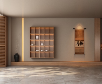 New Chinese Style TV Wall-ID:721318016