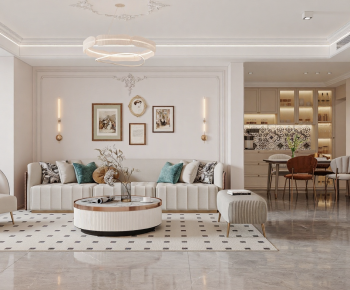 French Style A Living Room-ID:733503101