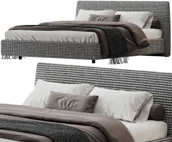 Modern Double Bed-ID:409851128