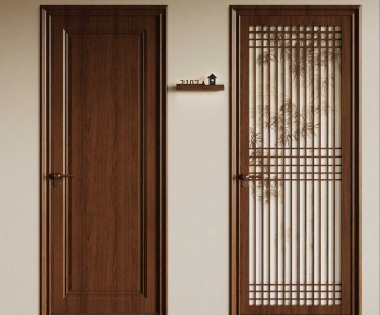 New Chinese Style Single Door-ID:592549095