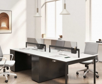Modern Office Desk And Chair-ID:212543967