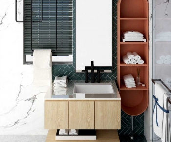 Nordic Style Bathroom Cabinet-ID:710479979