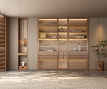 New Chinese Style TV Wall-ID:109256031