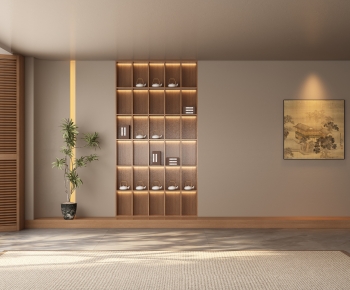 New Chinese Style TV Wall-ID:101440085