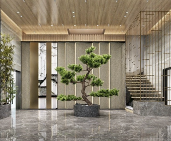 Modern Office Reception Desk-ID:672840123