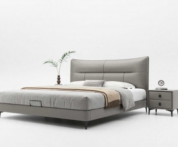 Modern Double Bed-ID:767417915
